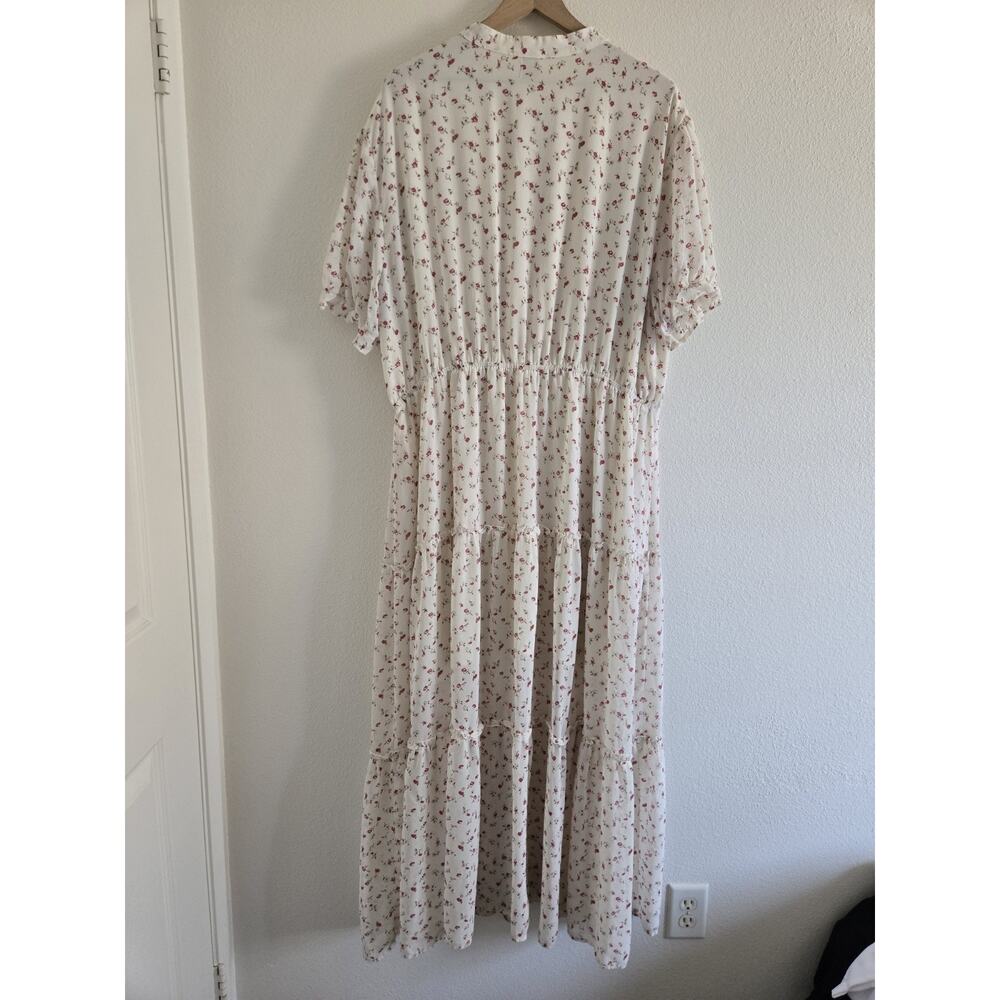 Hayden LA 2XL White Floral Maxi Dress Cottage Prairie Modest Farmcore Country - Picture 3 of 11